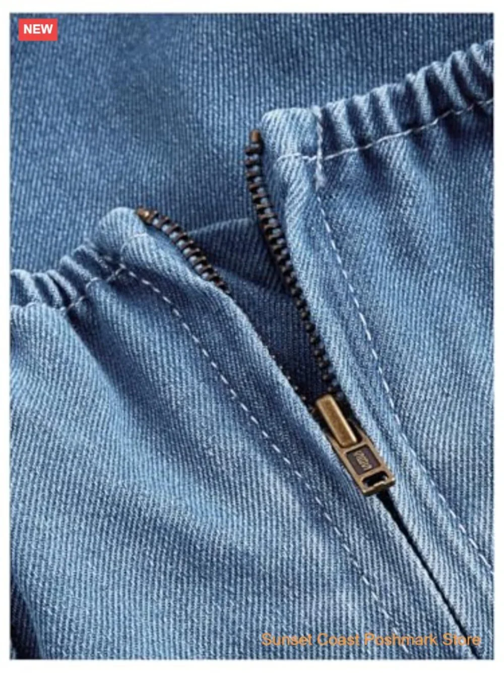 Tie Shoulder Sleeveless Denim Mini Dress with Layered Ruffle Hem - Picture 2 of 4
